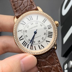 Ronde Solo Date 42mm Dia RG/LE White Dial TWF MY9015