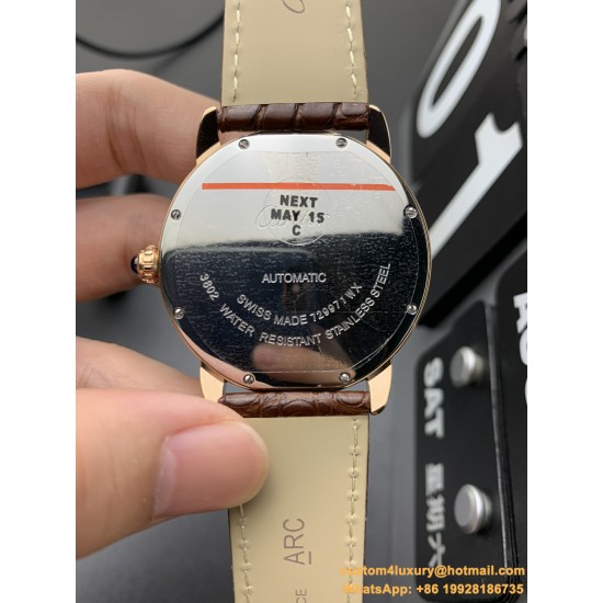 Ronde Solo Date 42mm Dia RG/LE White Dial TWF MY9015