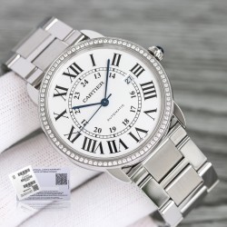 Ronde Solo Date 42mm Diamonds SS/SS White Dial AF MY9015