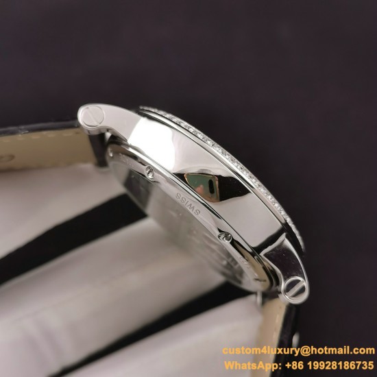 Cartier - Rotonde De Cartier Tourb HPI00593 SS/LE White/Diam BBR Asia Tourb