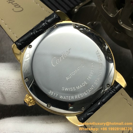 Ronde Solo Date 42mm Dia YG/LE White Dial GBF MY9015