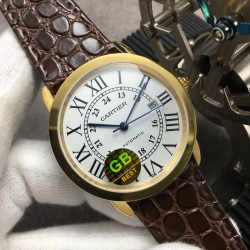Ronde Solo Date 42mm YG/LE White Dial GBF MY9015