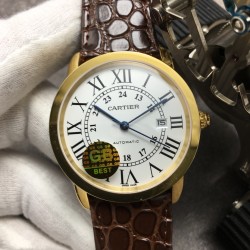 Ronde Solo Date 42mm YG/LE White Dial GBF MY9015