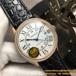 Ronde Solo Date 42mm Dia RG/LE White Dial GBF MY9015