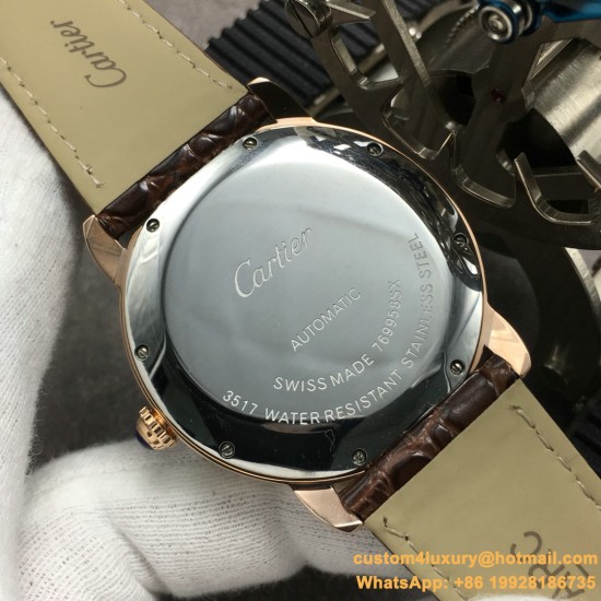 Ronde Solo Date 42mm Dia RG/LE White Dial GBF MY9015