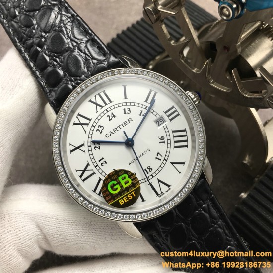 Ronde Solo Date 42mm Dia SS/LE White Dial GBF MY9015