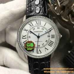 Ronde Solo Date 42mm Dia SS/LE White Dial GBF MY9015