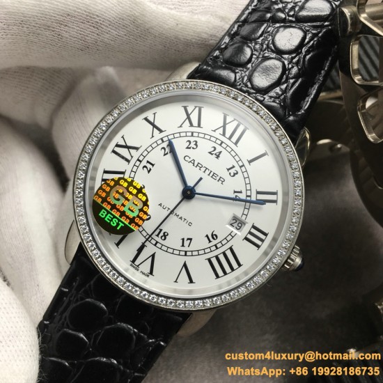 Ronde Solo Date 42mm Dia SS/LE White Dial GBF MY9015