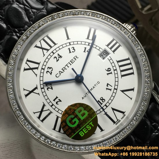 Ronde Solo Date 42mm Dia SS/LE White Dial GBF MY9015