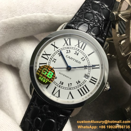 Ronde Solo Date 42mm SS/LE White Dial GBF MY9015