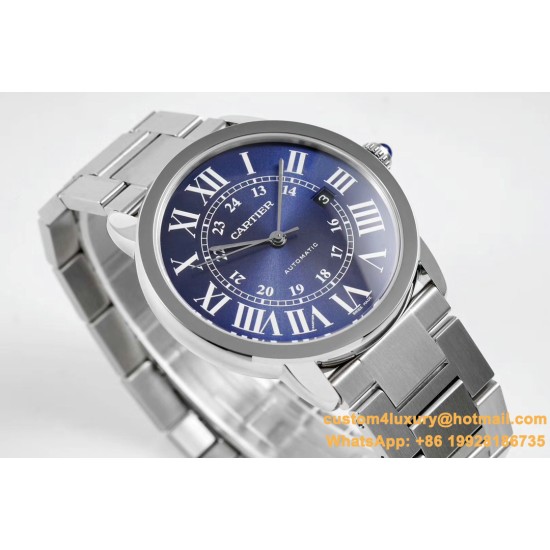 Ronde Solo Date 42mm SS/SS Blue Dial AF MY9015