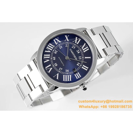 Ronde Solo Date 42mm SS/SS Blue Dial AF MY9015
