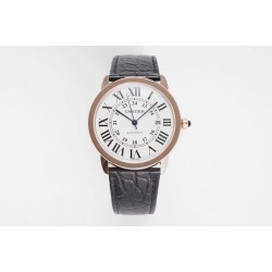 Ronde Solo Date 42mm Dia RG/LE White Dial AF MY9015
