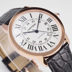 Ronde Solo Date 42mm Dia RG/LE White Dial AF MY9015