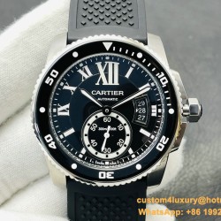 Cartier - Calibre de Cartier 42mm SS/RU Black V9F 1:1 Asia 23J Mod