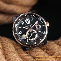 Cartier - Calibre de Cartier 42mm RG/SS/RU Black F5F 1:1 Cal.1904-PS