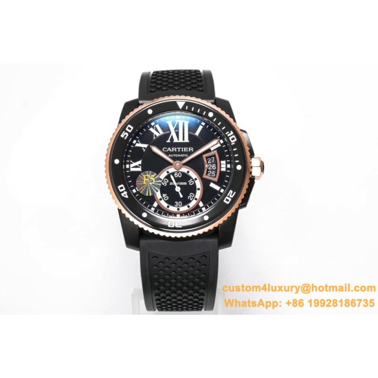 Cartier - Calibre de Cartier 42mm RG/SS/RU Black F5F 1:1 Cal.1904-PS