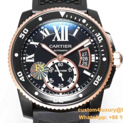 Cartier - Calibre de Cartier 42mm RG/SS/RU Black F5F 1:1 Cal.1904-PS