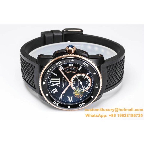 Cartier - Calibre de Cartier 42mm RG/SS/RU Black F5F 1:1 Cal.1904-PS