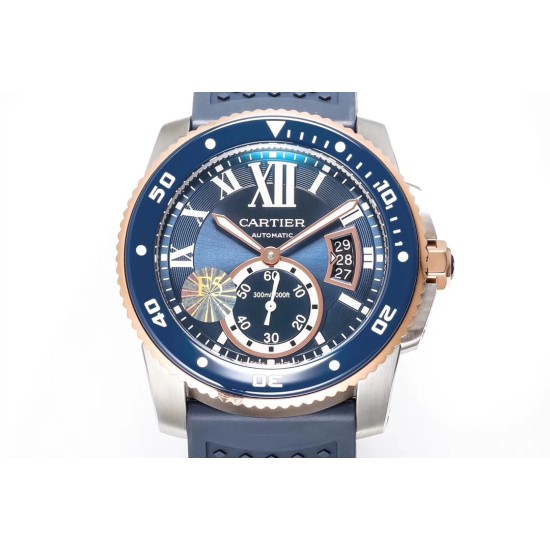 Cartier - Calibre de Cartier 42mm RG/SS/RU Blue F5F 1:1 Cal.1904-PS
