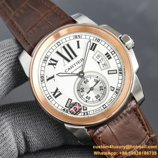 Cartier - Calibre de Cartier RG/LE White Dail/RMN TXF Cal.1904-PS