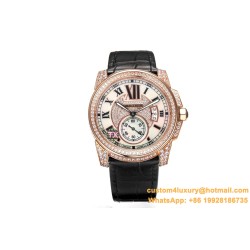 Cartier - Calibre de Cartier Diamonds RG/LE White Dail/RMN TXF Cal.1904-PS