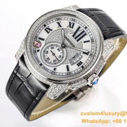 Cartier - Calibre de Cartier Diamonds SS/LE White Dail/RMN TXF Cal.1904-PS