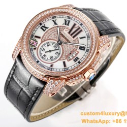 Cartier - Calibre de Cartier Diamonds RG/LE White Dail/RMN TXF Cal.1904-PS