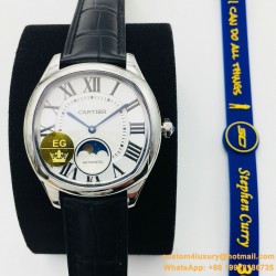 Drive De Cartier Moonphase 40mm SS/LE White Dial EGF MY9015
