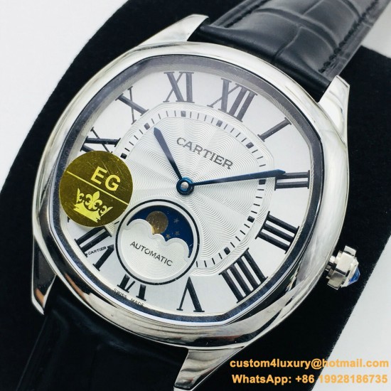 Drive De Cartier Moonphase 40mm SS/LE White Dial EGF MY9015