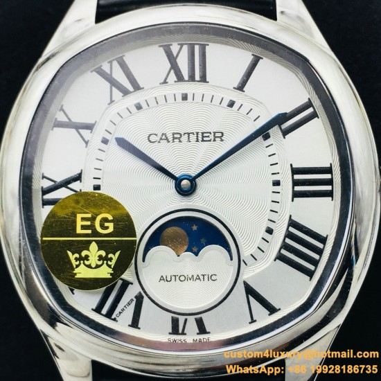 Drive De Cartier Moonphase 40mm SS/LE White Dial EGF MY9015