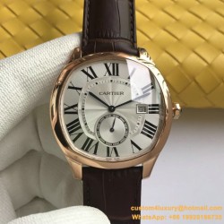 Drive De Cartier WSNM0004 40mm RG/LE White Dial A8F Automatic