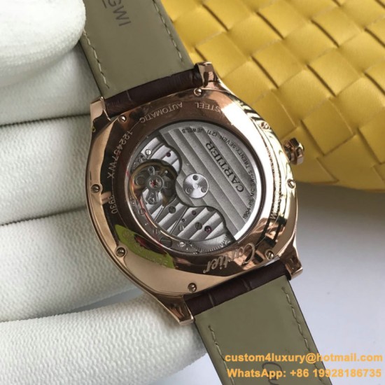 Drive De Cartier WSNM0004 40mm RG/LE Black Dial A8F Automatic