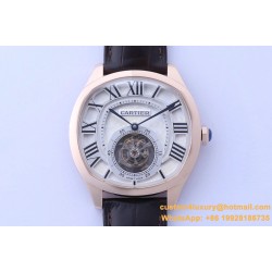Cartier - Drive De Cartier 41mm Tourbillon RG/LE White Dial BBRF Tourbillon