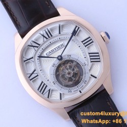 Cartier - Drive De Cartier 41mm Tourbillon RG/LE White Dial BBRF Tourbillon