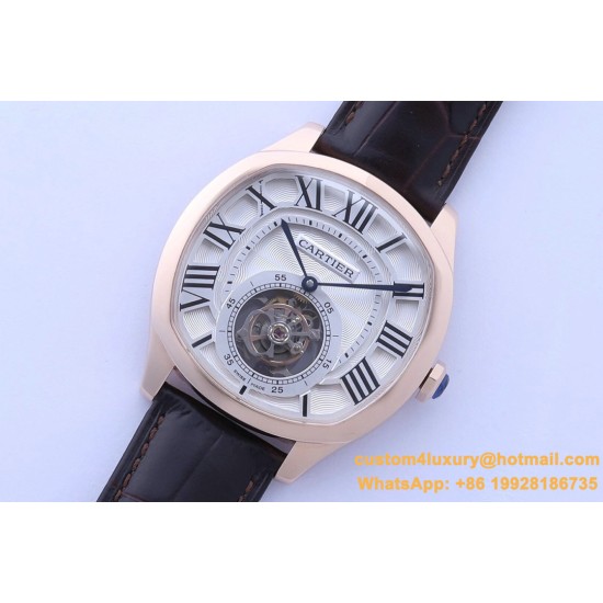 Cartier - Drive De Cartier 41mm Tourbillon RG/LE White Dial BBRF Tourbillon