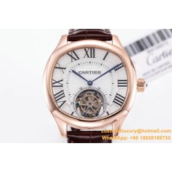 Drive De Cartier 40mm RG/LE White Textured Dial BLSF Tourb