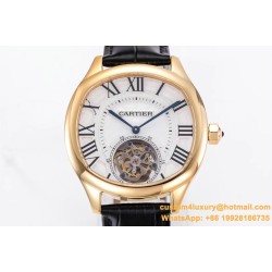 Drive De Cartier 40mm YG/LE White Textured Dial BLSF Tourb