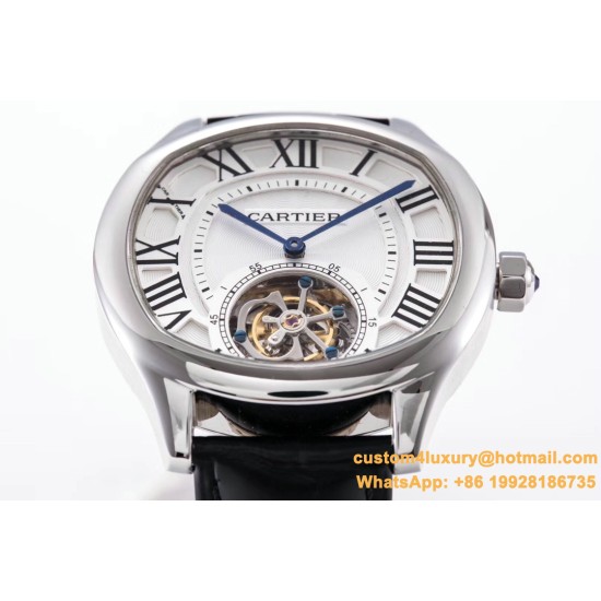 Drive De Cartier 40mm SS/LE White Textured Dial BLSF Tourb