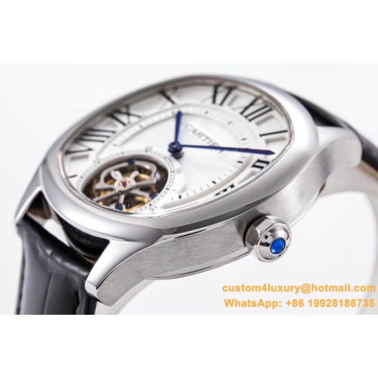 Drive De Cartier 40mm SS/LE White Textured Dial BLSF Tourb