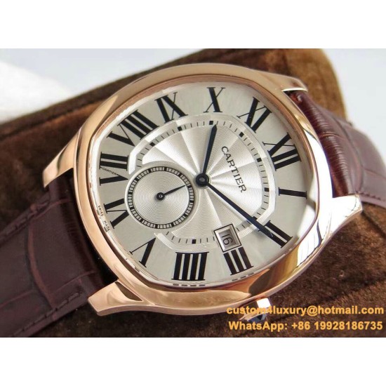 Drive De Cartier WSNM0004 40mm RG/LE White Dial GSF Automatic