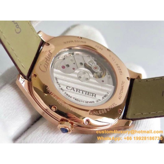 Drive De Cartier WSNM0004 40mm RG/LE White Dial GSF Automatic