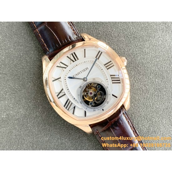 Cartier - Drive De Cartier 41mm Tourbillon RG/LE White Tourbillon