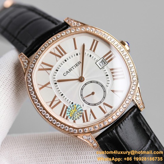 Drive De Cartier 40mm Diam RG/LE Grey Dial JHF Automatic