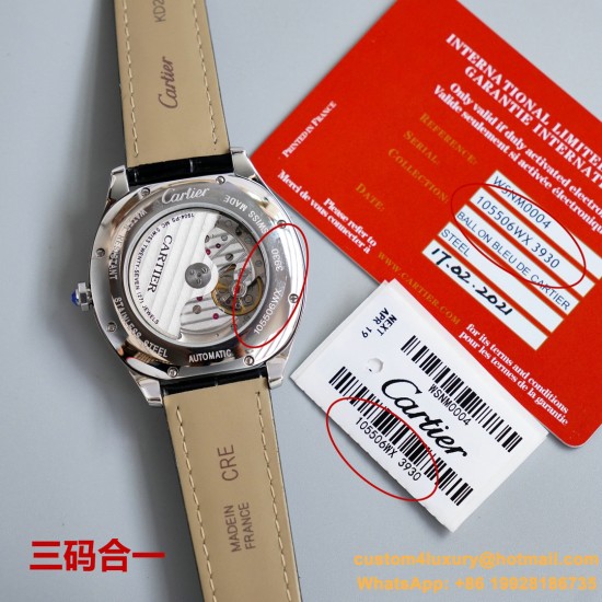 Drive De Cartier WSNM0004 40mm SS/LE Black Dial LZF Automatic