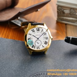 Drive De Cartier 40mm YG/LE White Dial TWF Automatic