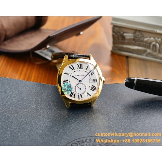Drive De Cartier 40mm YG/LE White Dial TWF Automatic