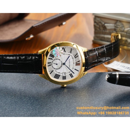 Drive De Cartier 40mm YG/LE White Dial TWF Automatic