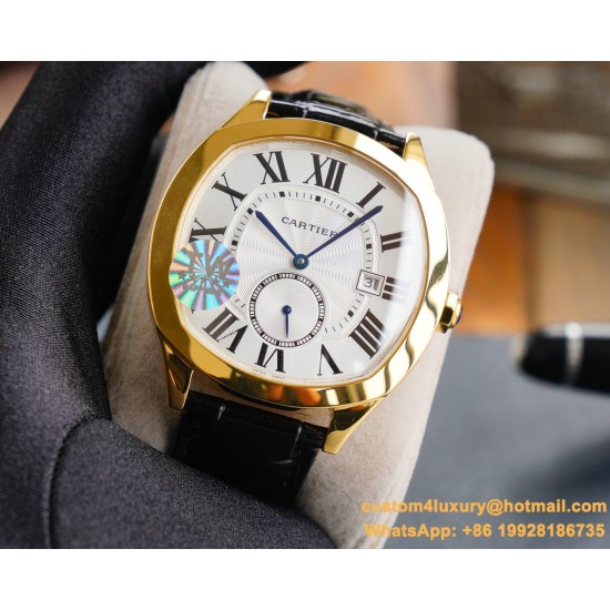 Drive De Cartier 40mm YG/LE White Dial TWF Automatic