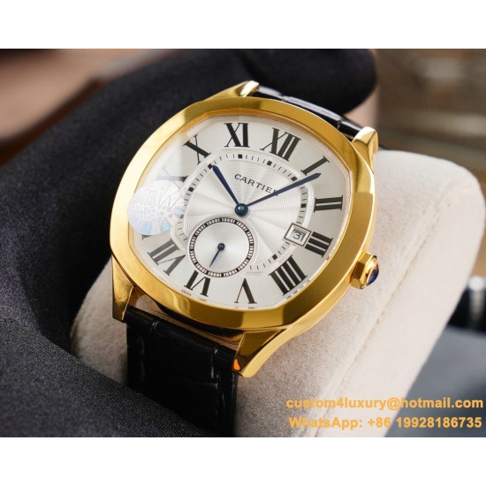 Drive De Cartier 40mm YG/LE White Dial TWF Automatic